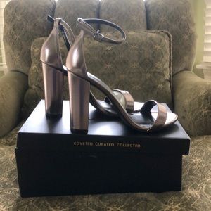Pewter - ankle strap sandal   4" block heel.